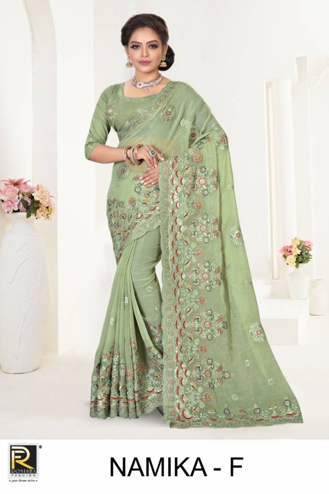 Ronisha Namika Festive Wear Designer Chiffon Saree Collection